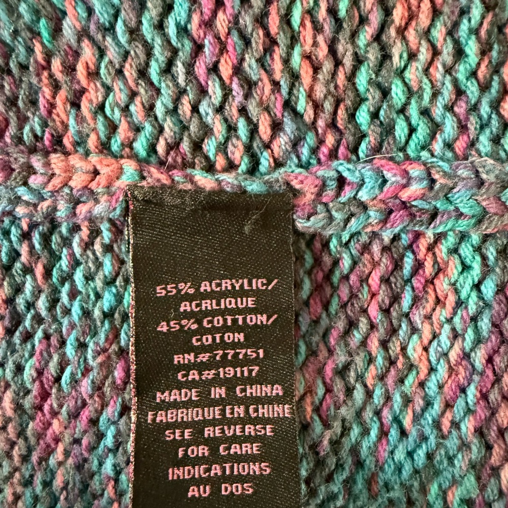 Betsey Johnson Multicolor Knit Cardigan Sweater Dress - Picture 4 of 4
